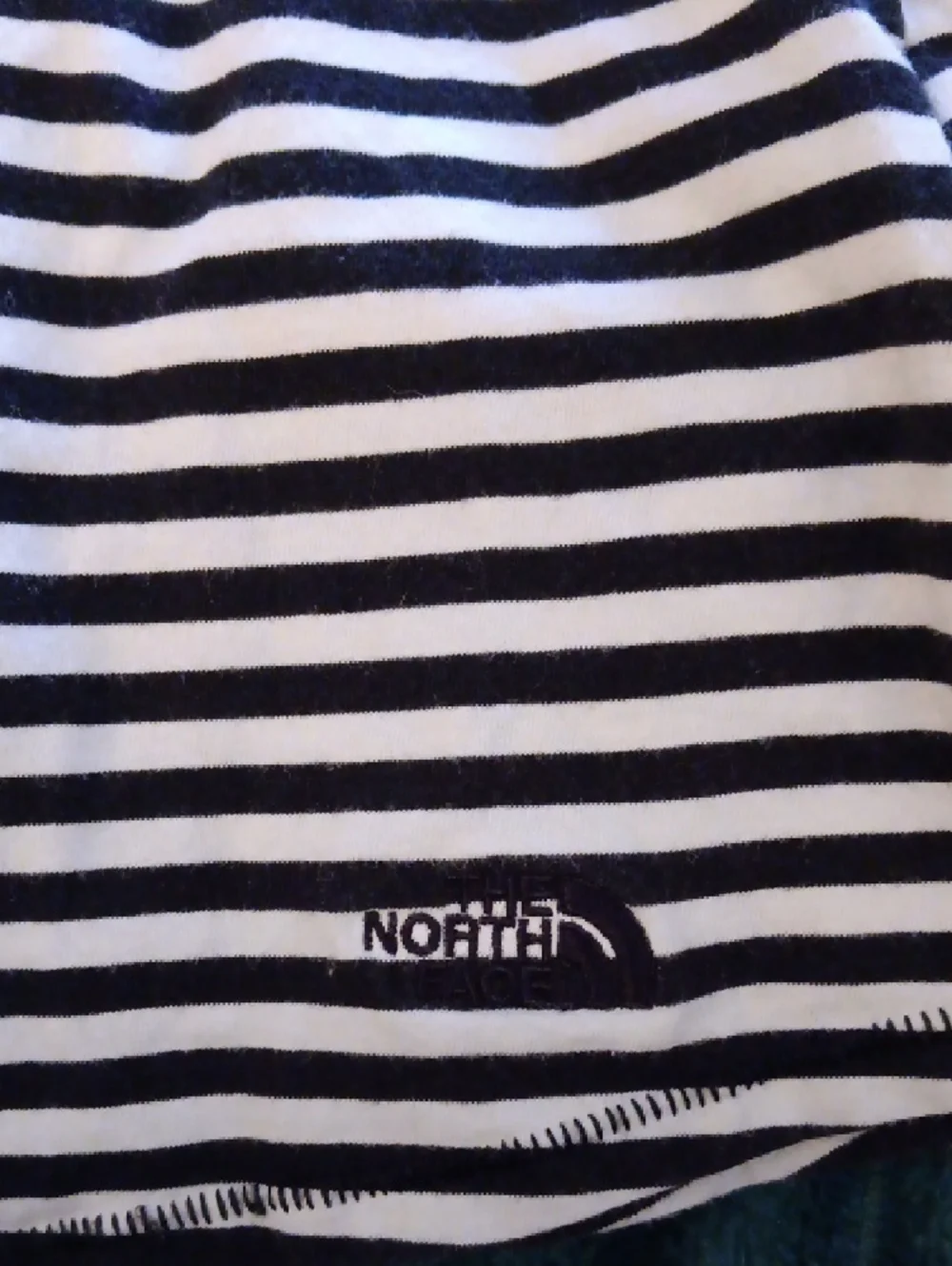 The North Face Women's Black & White Striped Tee - Picture 3 of 5